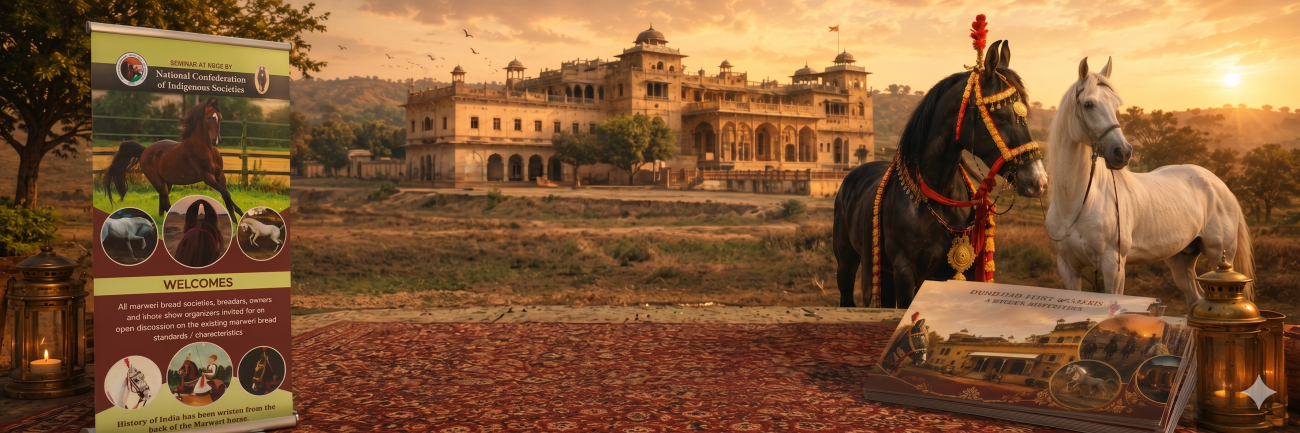 The final visual composition brings together Dundlod Fort, Marwari horses, royal traditions, rural communities and selected design applications—showing how the brand’s story was translated across presentation, brochure and event communication.